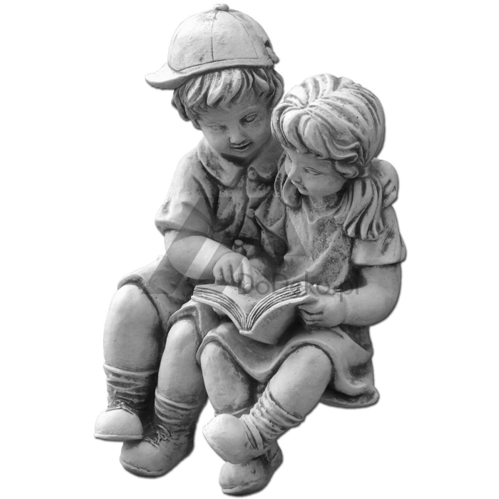 Figurer av barn med bok