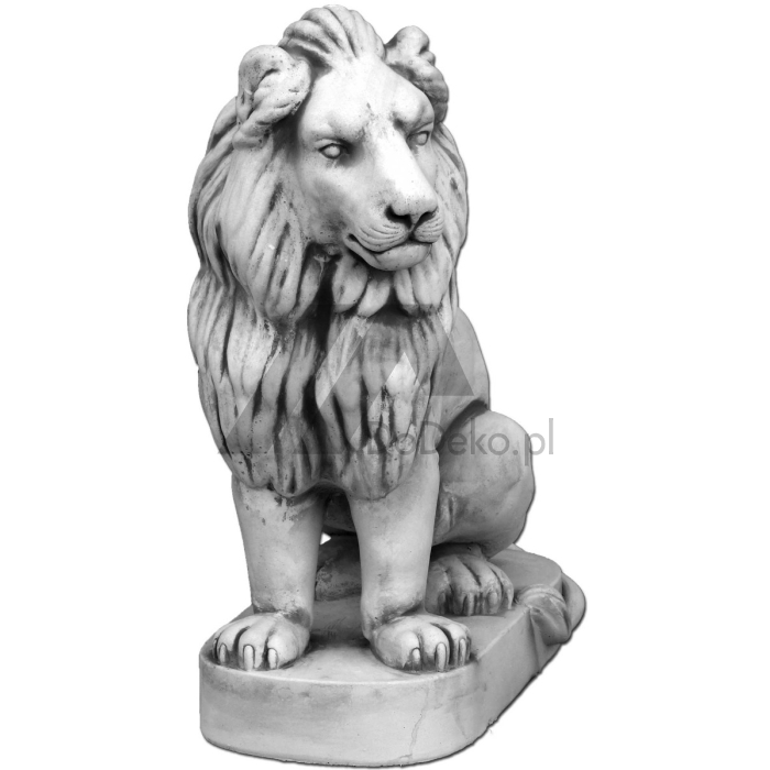 Lion sitter til høyre - skulptur 96 cm