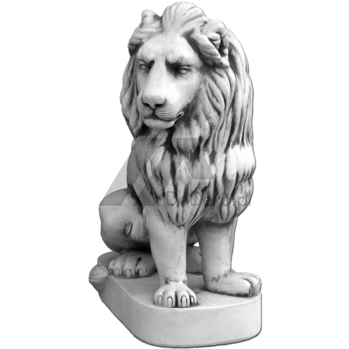Sittende løve venstre - carving 96 cm