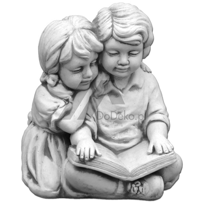 Skulptur av barn med bok - Dekorativ skulptur av betong